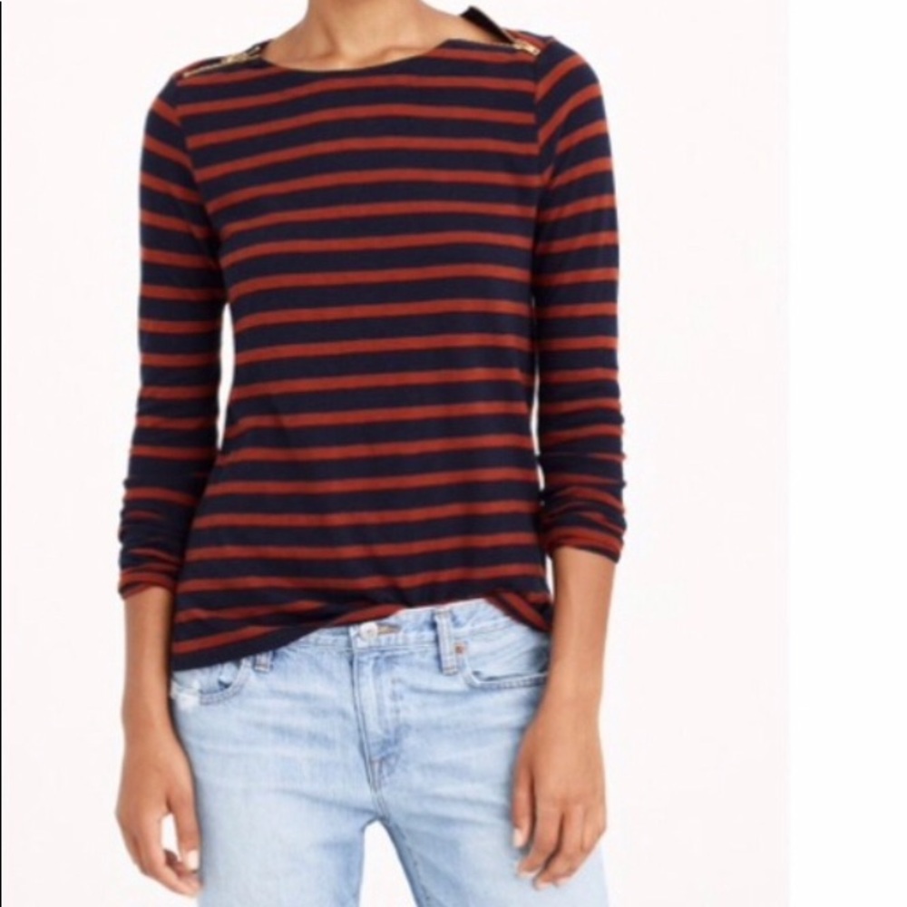 J Crew Long Sleeve Striped Too